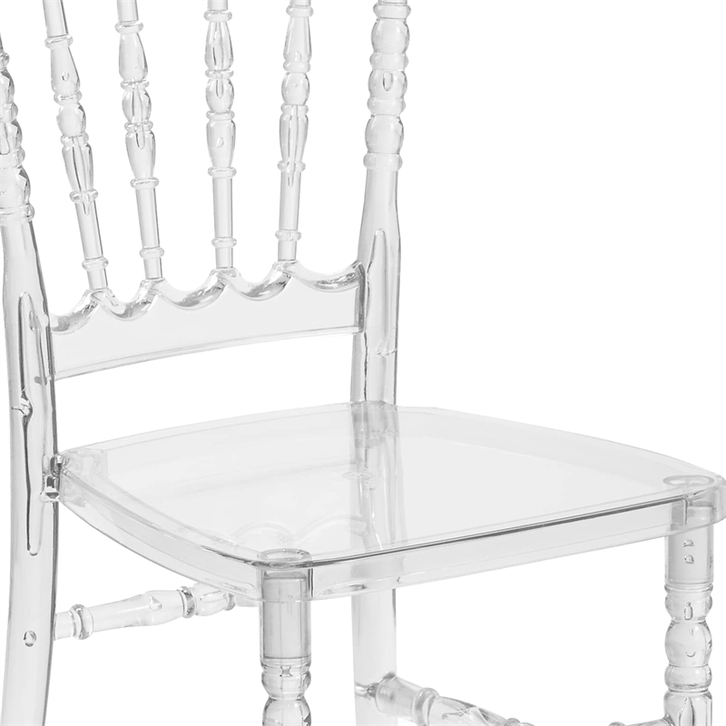 Maklaine Modern / Contemporary Elegant Napoleon Stacking Chair In Crystal Ice