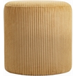 Maklaine Contemporary Soft Yellow Microsuede Fabric Ottoman/Stool