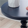 Maklaine Modern Transitional Wood Spindle Side Table in Navy Blue