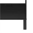 Maklaine 1-Drawer Wood Nightstand with Rounded Edge in Black
