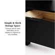 Maklaine 1-Drawer Wood Nightstand with Rounded Edge in Black