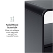 Maklaine 1-Drawer Wood Nightstand with Rounded Edge in Black