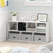 Maklaine Engineered Wood 7-Cube Reversible Open Shelf in White