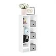 Maklaine Engineered Wood 7-Cube Reversible Open Shelf in White
