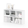 Maklaine Engineered Wood 5-Cube Reversible Open Shelf in White