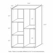 Maklaine Engineered Wood 5-Cube Reversible Open Shelf in White