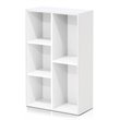 Maklaine Engineered Wood 5-Cube Reversible Open Shelf in White