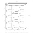 Maklaine Engineered Wood 11-Cube Reversible Open Shelf Bookcase in White