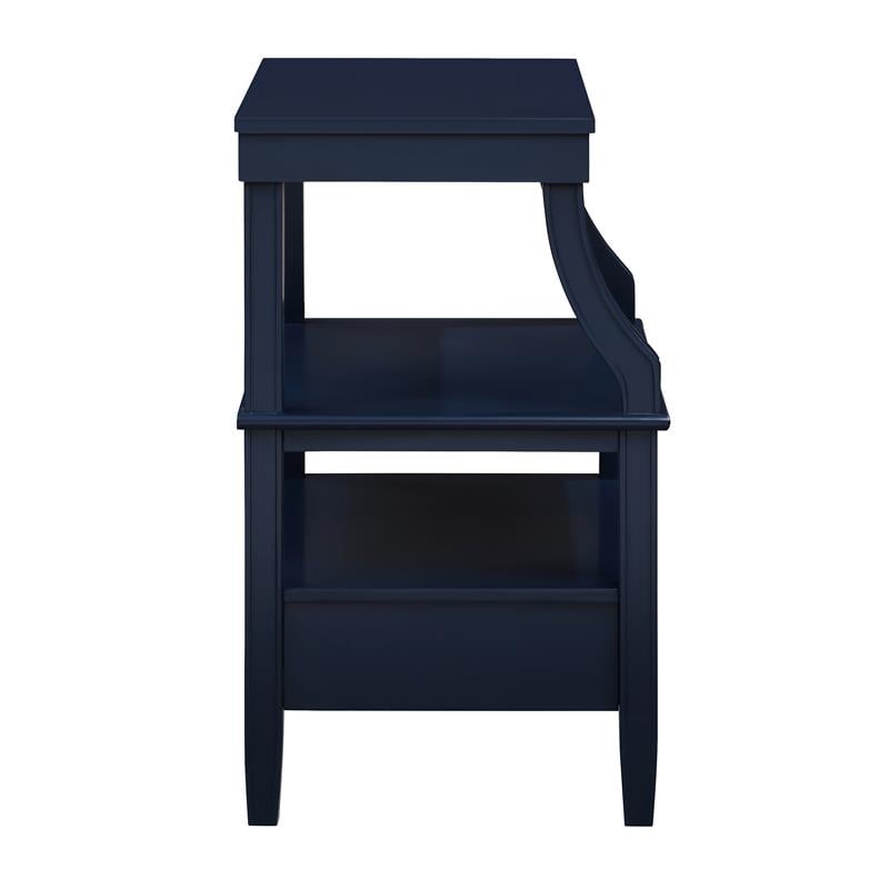 Maklaine Transitional Midnight Blue Wood Storage 1-drawer Nightstand
