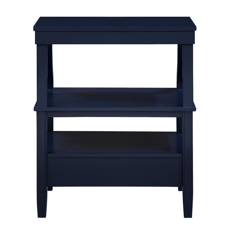 Maklaine Transitional Midnight Blue Wood Storage 1-drawer Nightstand