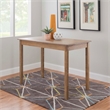 Maklaine Modern Transitional Wood Tavern Table in Washed Gray
