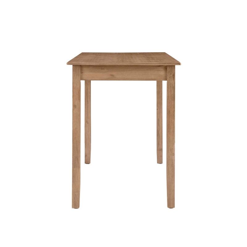 Maklaine Modern Transitional Wood Tavern Table in Washed Gray