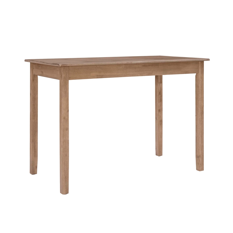 Maklaine Modern Transitional Wood Tavern Table in Washed Gray