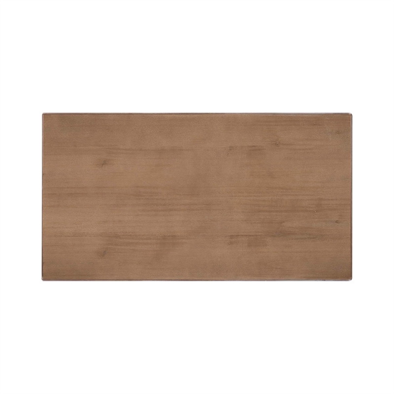 Maklaine Modern Transitional Wood Tavern Table in Washed Gray