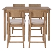 Maklaine Modern Transitional Wood Tavern Table in Washed Gray