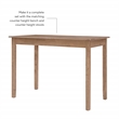 Maklaine Modern Transitional Wood Tavern Table in Washed Gray