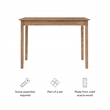 Maklaine Modern Transitional Wood Tavern Table in Washed Gray