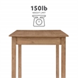 Maklaine Modern Transitional Wood Tavern Table in Washed Gray