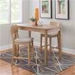 Maklaine Modern Transitional Wood Tavern Table in Washed Gray
