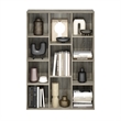 Maklaine 11-Cube Reversible Open Shelf Bookcase in French Oak