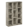 Maklaine 11-Cube Reversible Open Shelf Bookcase in French Oak