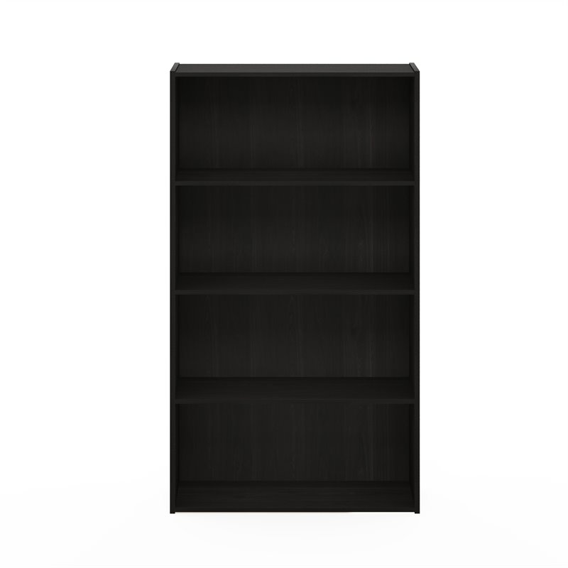 Maklaine Contemporary Engineered Wood 4-Tier Open Shelf in Espresso