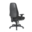 Maklaine High Back Multi Function Ergonomic Chair in Black Fabric