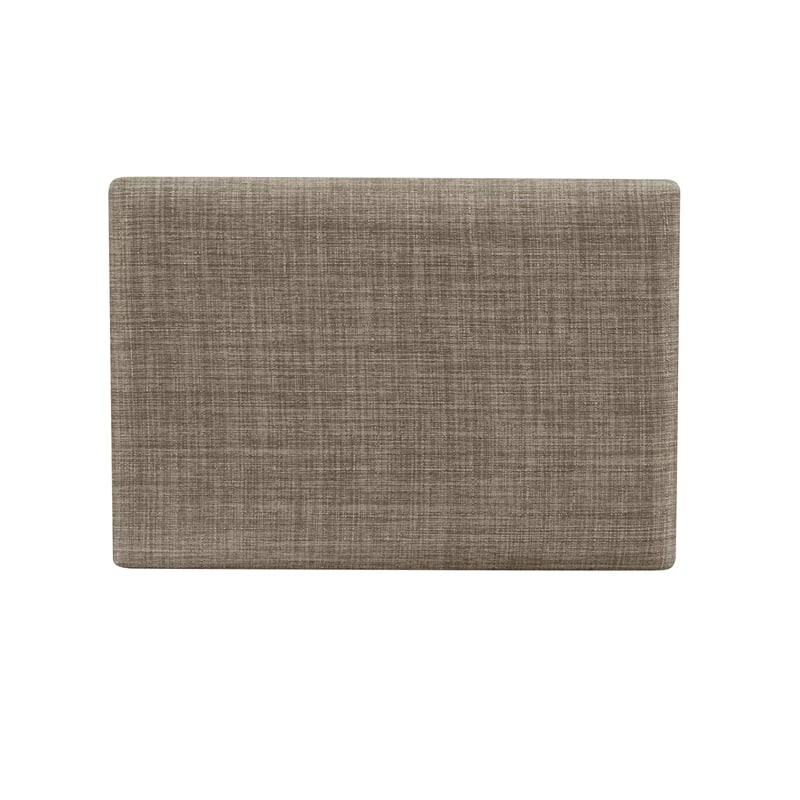 Maklaine Counter Stool Gray Woven Padded Seat Wood Frame in Rustic Brown
