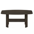Maklaine Contemporary Engineered Wood Simple Design Coffee Table in Dark Brown