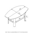 Maklaine Engineered Wood Simple Design Coffee Table in Dark Walnut
