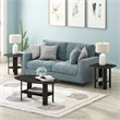 Maklaine Contemporary Engineered Wood Simple Design Coffee Table in Espresso