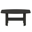 Maklaine Contemporary Engineered Wood Simple Design Coffee Table in Espresso