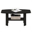 Maklaine Contemporary Engineered Wood Simple Design Coffee Table in Espresso