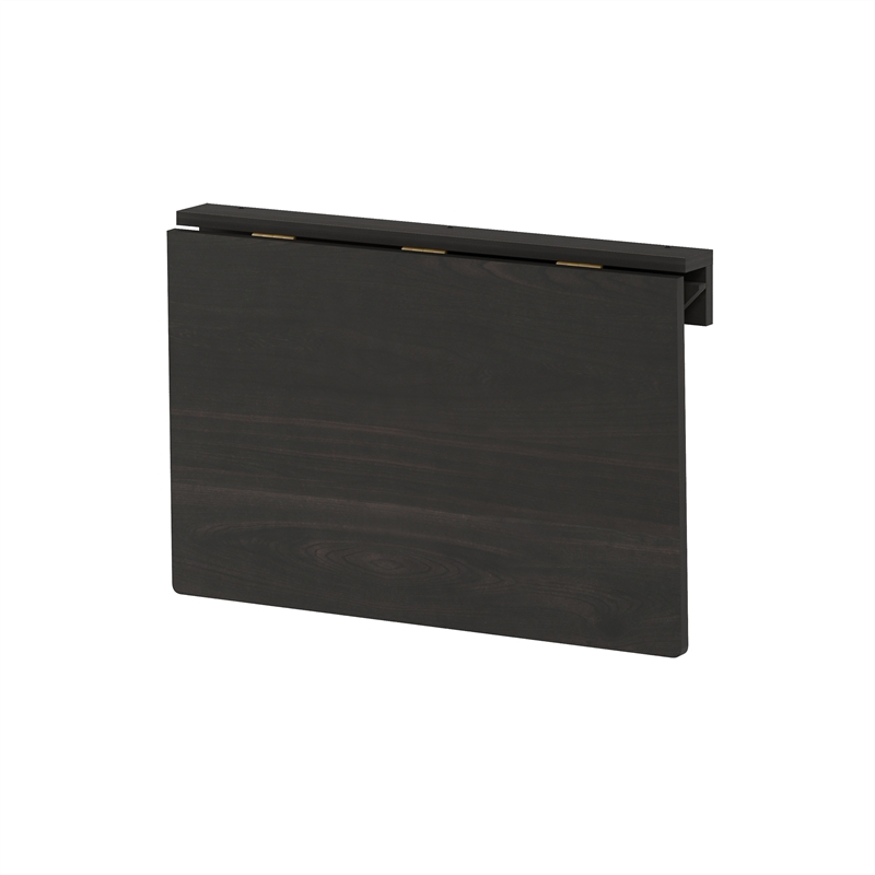 Maklaine Contemporary Wall Mounting Folding Table in Espresso