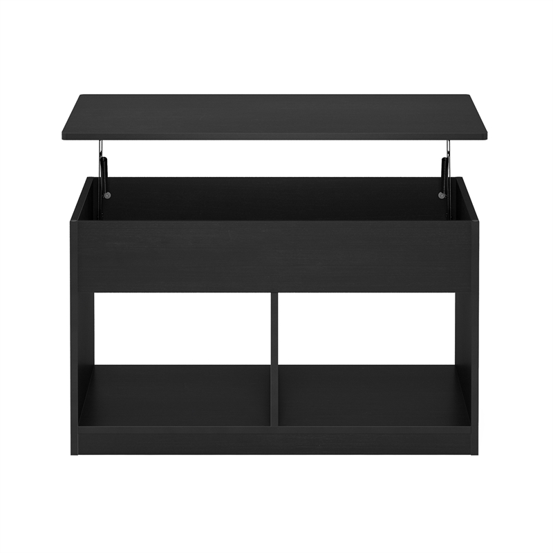 Maklaine Engineered Wood Contemporary Lift Top Coffee Table in Americano