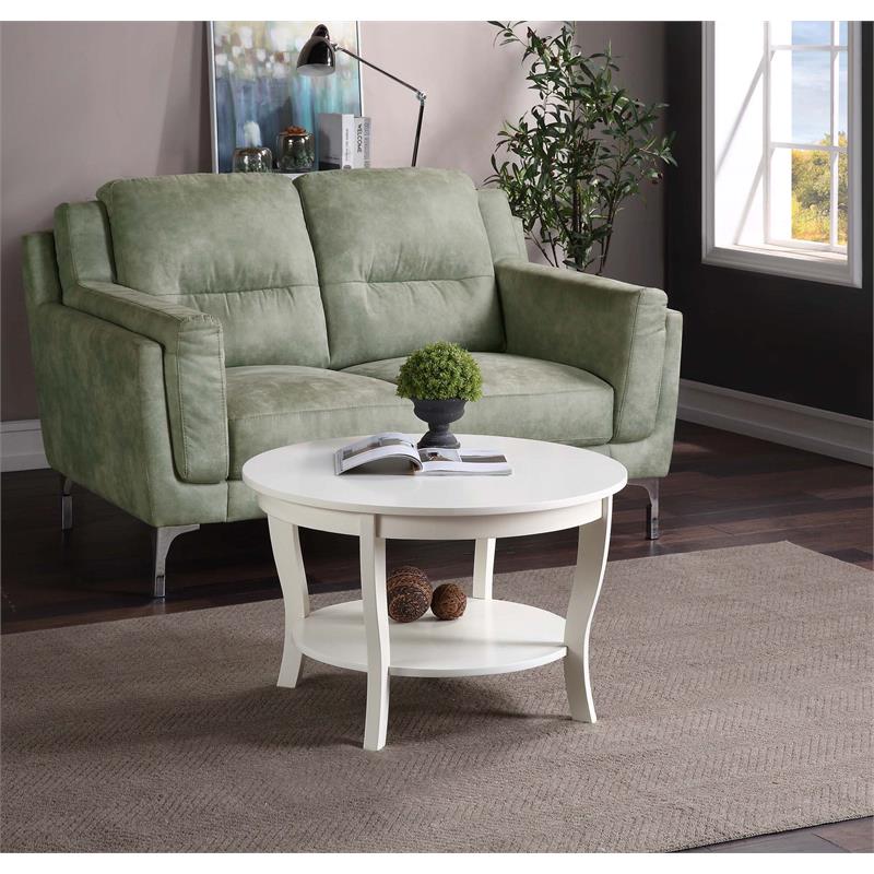 Maklaine Modern Transitional Round Coffee Table 30