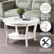 Maklaine Modern Transitional Round Coffee Table 30