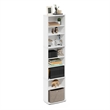 Maklaine Contemporary Space Saving Multimedia Storage Tower in White