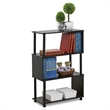 Maklaine Contemporary Engineered Wood 4-Tier Rack in Espresso