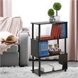 Maklaine Contemporary Engineered Wood 4-Tier Rack in Espresso