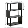 Maklaine Contemporary Engineered Wood 4-Tier Rack in Espresso