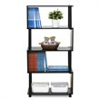 Maklaine Contemporary Engineered Wood 5-Tier Rack in Espresso