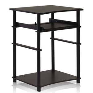 Maklaine Engineered Wood Home Laptop/Notebook/Computer Desk in Espresso/Black