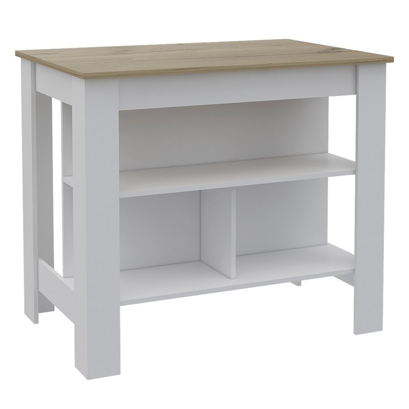 Maklaine Kitchen Island Engineered Wood Kitchen Islands in Multi-color