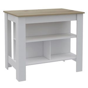 Maklaine Kitchen Island Engineered Wood Kitchen Islands in Multi-color