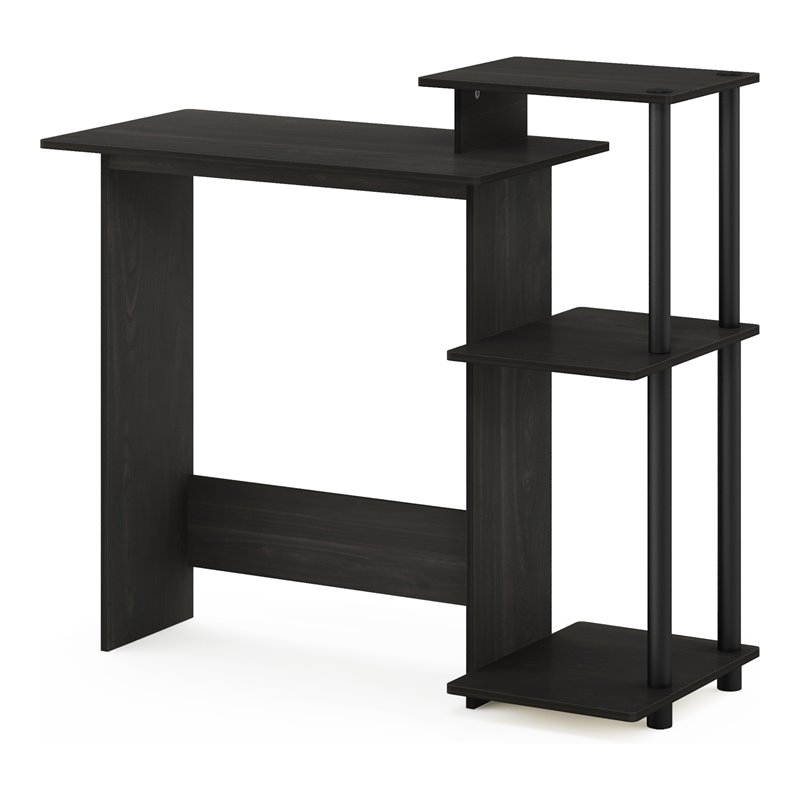 Maklaine Efficient Wood Home Laptop/Notebook/Computer Desk in Espresso/Black
