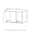 Maklaine Contemporary Small Litter Box Enclosure in Americano