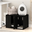 Maklaine Contemporary Small Litter Box Enclosure in Americano