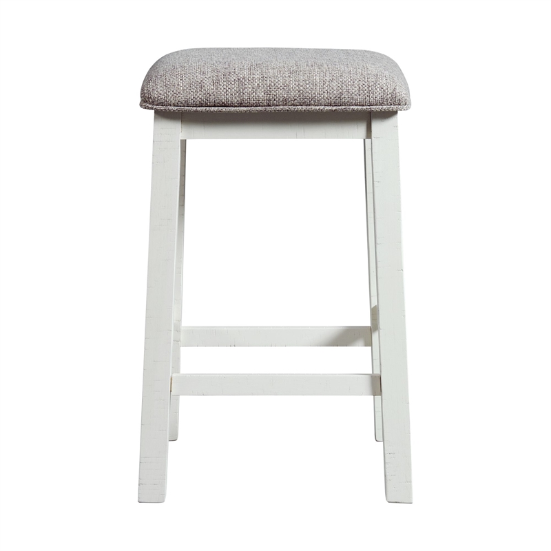 Maklaine Modern Transitional Multipurpose Bar Table Set in White