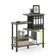 Maklaine Turn-N-Tube Engineered Wood 5-Tier Accent Display Rack in Oak Gray